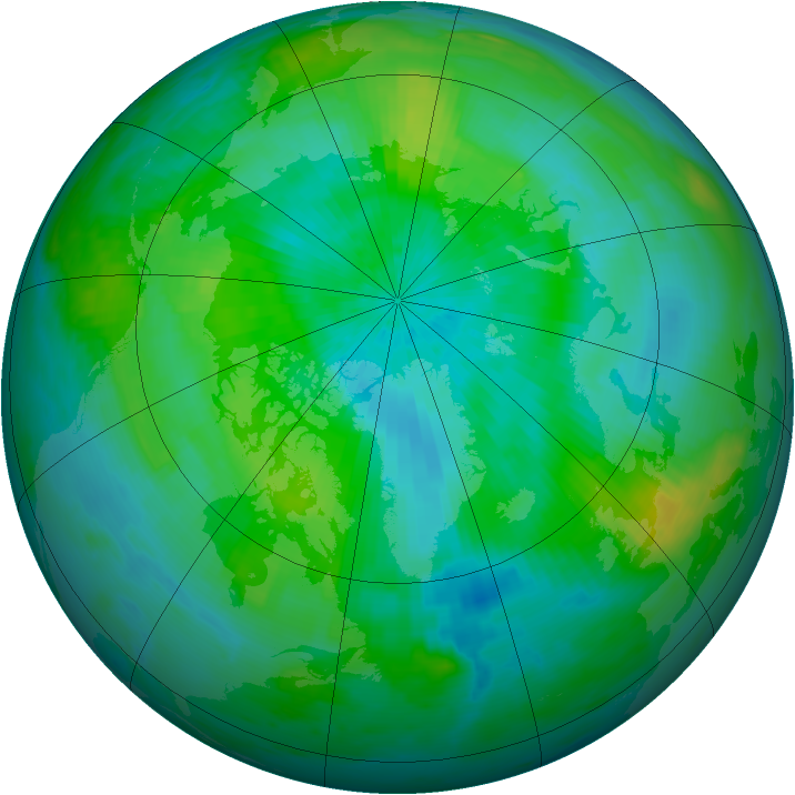 Arctic ozone map for 13 September 1998